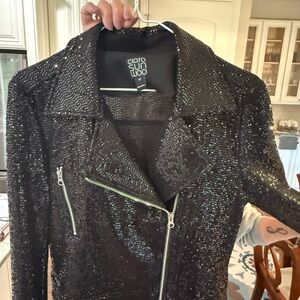 Clara Sunwoo Black Sequin Blazer